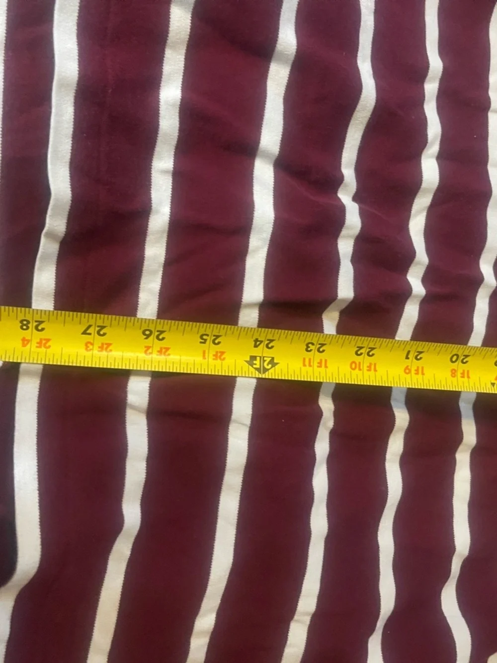 Ralph Lauren burgundy and White Striped Polo Shirt